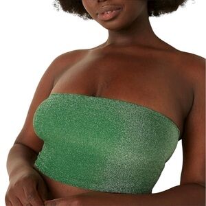 Victoria’s  Secret Forest Pine Bandeau / Halter Strap Shimmer Bikini Top XXL